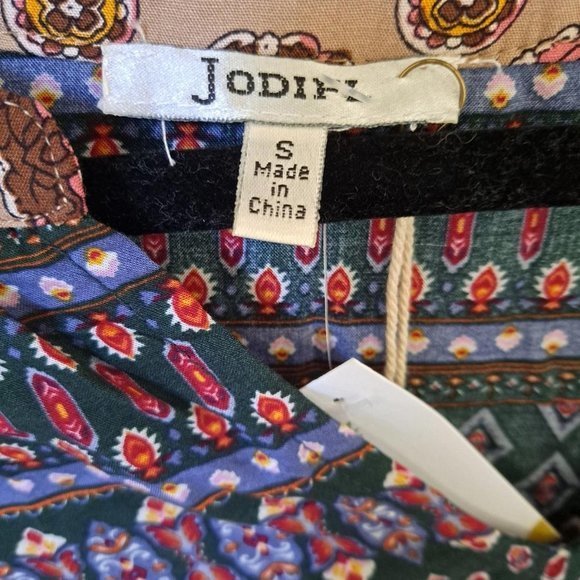 NEW Jodifl Colorful Patterned 3/4 sleeve Mini Dess Size S - Picture 6 of 7